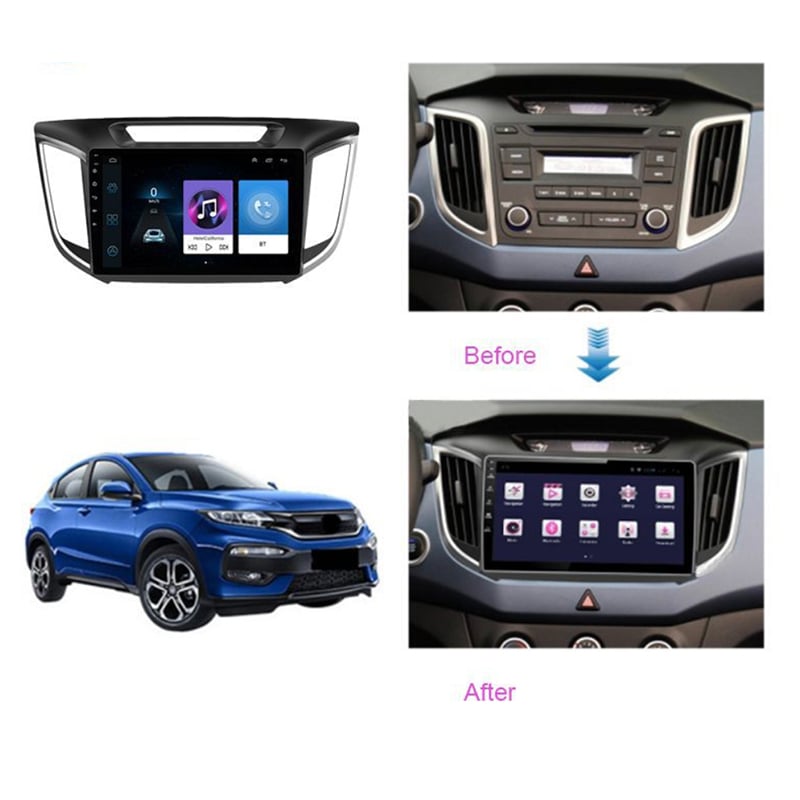 Portable 10 inch touch screen BT/WIFI/FM/Mirror link gps and player android car radio for Hyundai