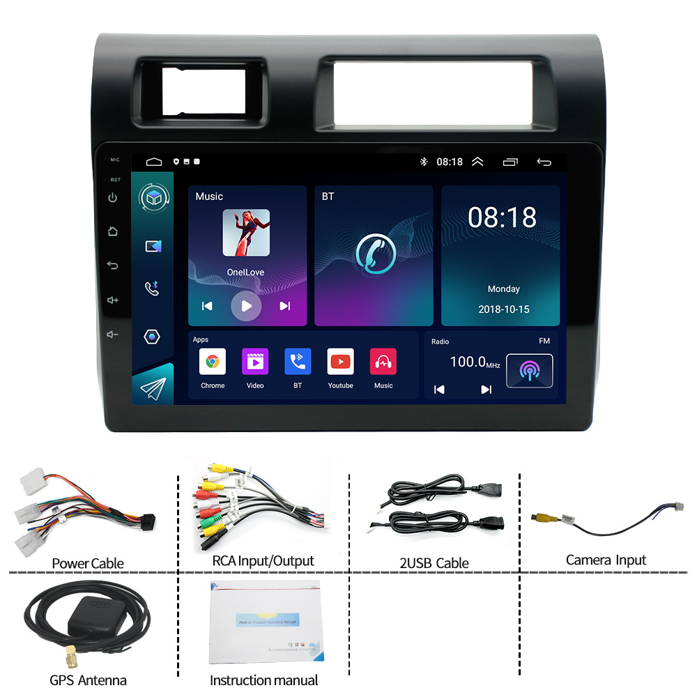 Hot selling double din 9 inch 2007-2012 car stereo gps and player for Toyota