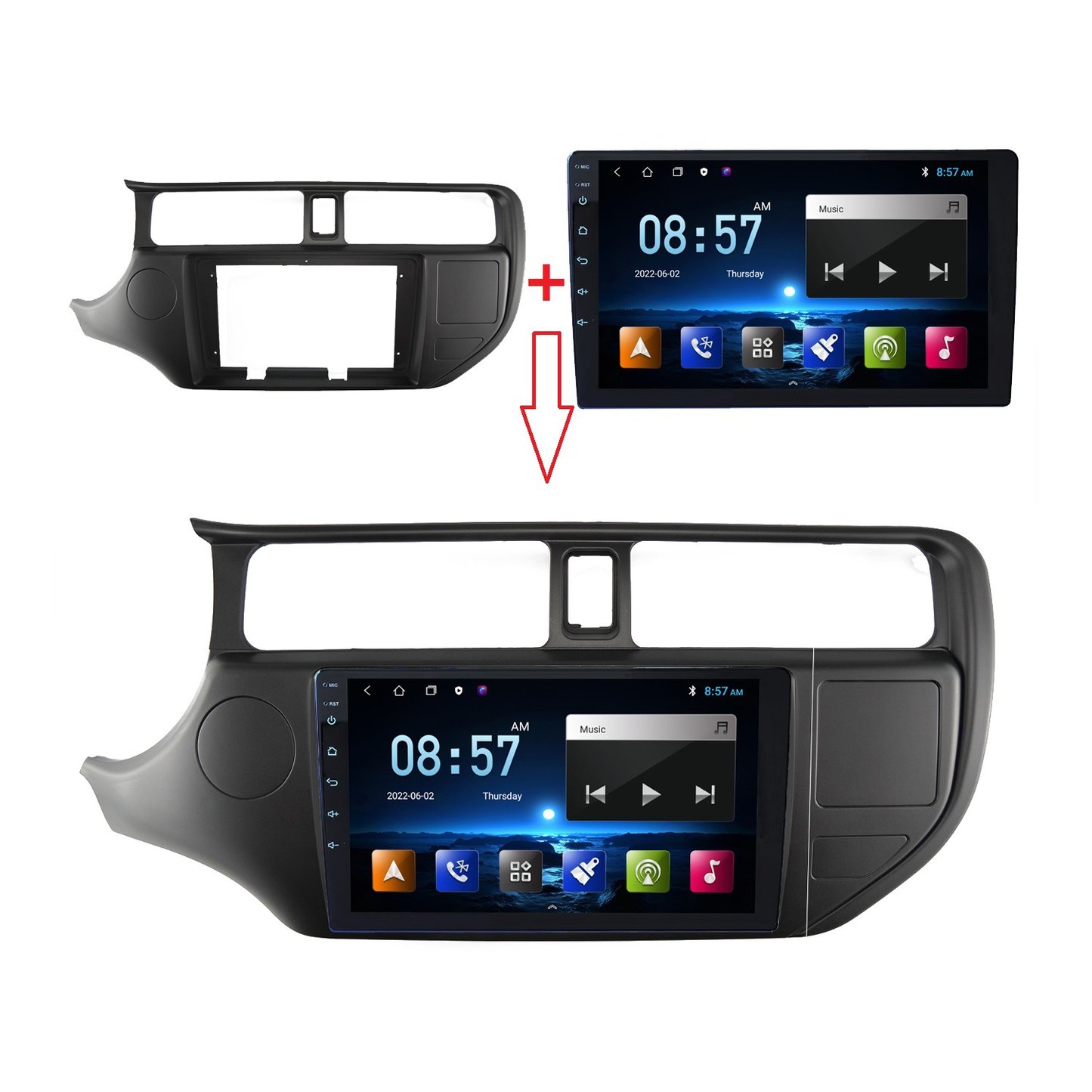 2024 hot sell 9 inch car dvd player for Toyota 2012 2013 android system gps and player car radio