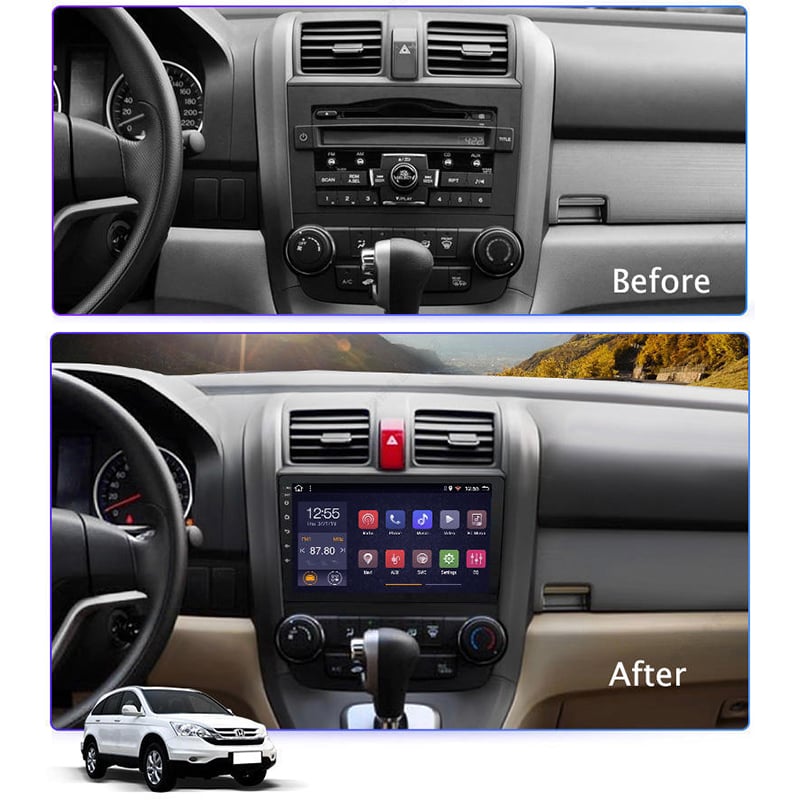 Customizable 9 inch gps and player 2 din IPS screen android stereo for Honda 2007-2011