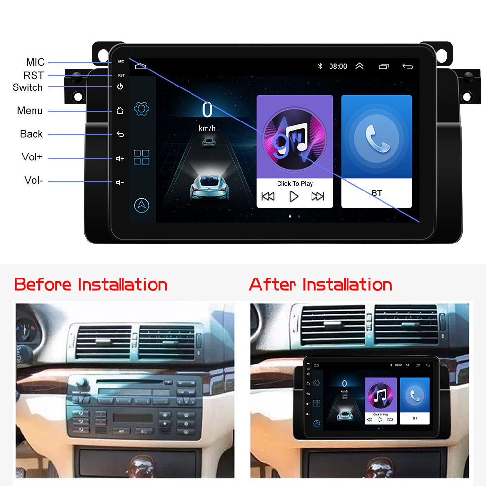 7''/9''/10'' OEM car player BT mirror link handsfreee touch screen gps and player car radio for BMW