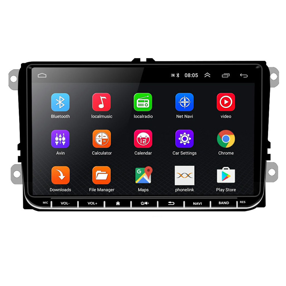 Multi functional 9 inch dashboard car player with IPS screen gps and player for VW