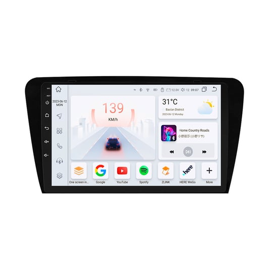 10.1 inch AM/FM/GPS/BT navigation 2 din car radio for Skoda